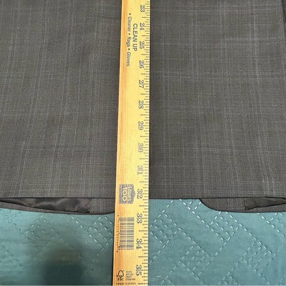 Michael Kors men's navy blue windowpane wool blazer or sport coat Size 41L - Picture 5 of 10